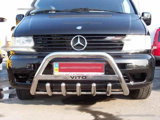Кенгурятник WT003/4 (нерж.) без напису, 51мм для Mercedes Vito W638 1996-2003 рр