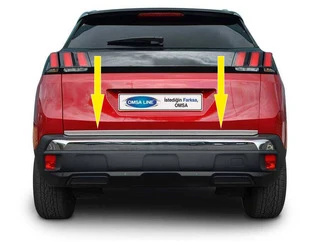 Кромка багажника (нерж) Carmos - Турецька сталь для Peugeot 3008 2016-2023 рр