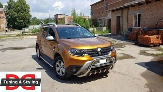 Кенгурятник без напису WT003 (нерж.) для Dacia Duster 2018-2024 рр