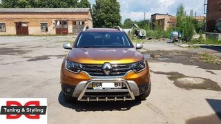 Кенгурятник без напису WT003 (нерж.) для Dacia Duster 2018-2024 рр