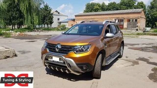 Кенгурятник без напису WT003 (нерж.) для Dacia Duster 2018-2024 рр