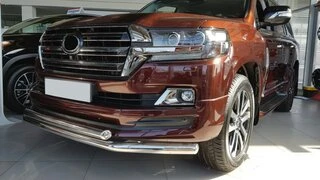 Передня дуга ST014 (2015-2025, нерж.) 60мм на 60мм для Toyota Land Cruiser 200