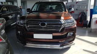 Передня дуга ST014 (2015-2025, нерж.) 60мм на 60мм для Toyota Land Cruiser 200