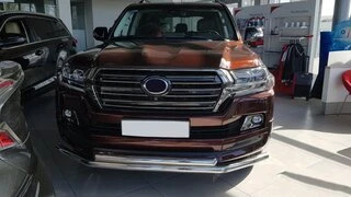 Передня дуга ST014 (2015-2025, нерж.) 60мм на 60мм для Toyota Land Cruiser 200