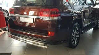 Задній захист AK002-double (2 шт., нерж) для Toyota Land Cruiser 200
