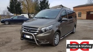 Бічні труби 2 шт., нерж.) d60, Довга база для Mercedes Vito / V-class W447 2014- рр
