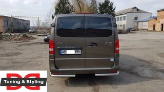 Задній захист кути AK003 (нерж.) для Mercedes Vito / V-class W447 2014- рр