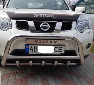 Передній захист WT003 (нерж) для Nissan X-trail T31 2007-2014рр
