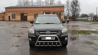 Кенгурятник WT003 (нерж.) для Kia Sportage 2004-2010 рр