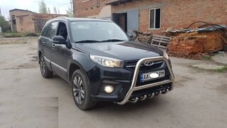 Кенгурятник WT009 (нерж) для Chery Tiggo 3