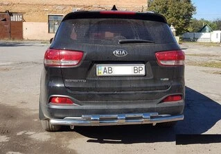 Задня дуга AK015 (нерж.) для Kia Sorento II XM 2009-2014 рр