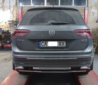 Задній захист AK001-2 (нерж) для Volkswagen Tiguan 2016-2023 рр