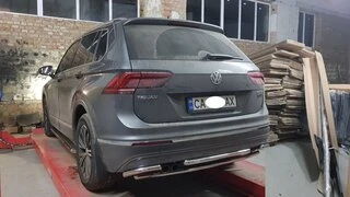 Задній захист AK001-2 (нерж) для Volkswagen Tiguan 2016-2023 рр