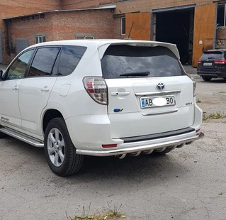Задній захист AK005-15 (2 шт., нерж) для Toyota Rav 4 2006-2013 рр