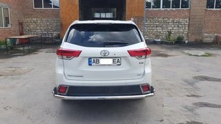 Задній захист AK005-2 (2 шт., нерж) для Toyota Highlander 2013-2019 рр