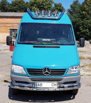Передній захист ST015-2 (нерж.) для Mercedes Sprinter W901/902/903/904/905 1995-2006 рр