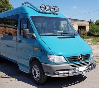 Передній захист ST015-2 (нерж.) для Mercedes Sprinter W901/902/903/904/905 1995-2006 рр