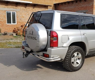 Задня дуга AK005-3 (нерж) для Nissan Patrol Y61 1997-2011 рр