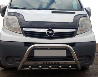 Кенгурятник WT003-4 (нерж.) Без напису для Opel Vivaro 2001-2015 рр