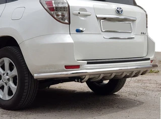 Задній захист AK005-15 (2 шт., нерж) для Toyota Rav 4 2006-2013 рр