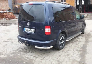 Задні куточки AK003 (2 шт., нерж) для Volkswagen Caddy 2004-2010 рр