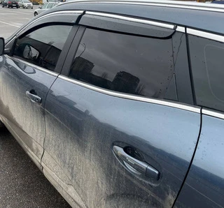 Вітровики з хромом (4 шт., Sunplex Chrome) для Renault Kadjar