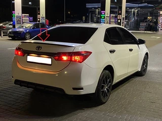 Спойлер LIP (Sunplex, чорний) (118см *6,4см) для Toyota Corolla 2013-2019 рр