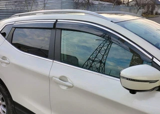 Вітровики з хромом (4 шт., Sunplex Chrome) для Nissan Qashqai 2014-2021 рр