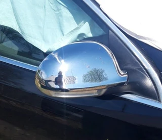 Накладки на дзеркала (2 шт, нерж) OmsaLine - Італійська нержавійка для Volkswagen Jetta 2006-2011 рр