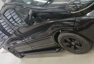 Бокові пороги Allmond Black (2 шт., Алюміній) Довга база для Nissan Primastar 2002-2014 рр