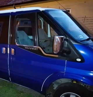Накладки на ручки (нерж) 3 двері, OmsaLine - Італійська нержавійка для Ford Transit 2000-2014 рр