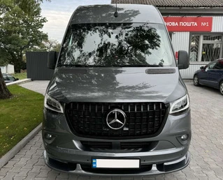 Нижня накладка на передній бампер (під фарбування) для Mercedes Sprinter W907/W910 2018- рр