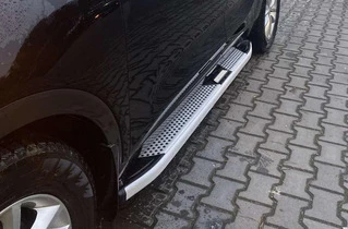 Бокові пороги Mevsim Grey (2 шт., Алюміній) для Kia Sorento III UM 2014-2020 рр