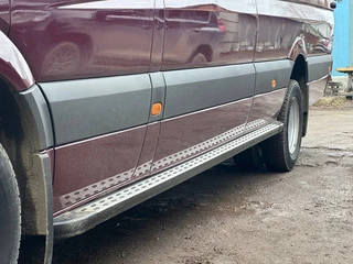 Бокові пороги DOT-Line (2 шт., Алюм.) Середня база для Mercedes Sprinter W906 2006-2018 рр