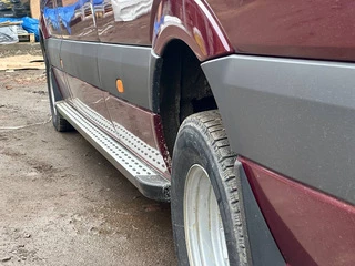 Бокові пороги DOT-Line (2 шт., Алюм.) Середня база для Volkswagen Crafter 2006-2016 рр