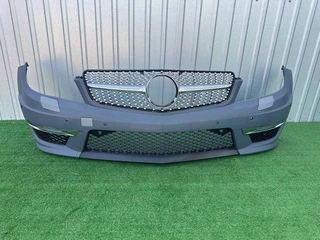 Передня решітка Diamond Silver для Mercedes C-class W204 2007-2015рр