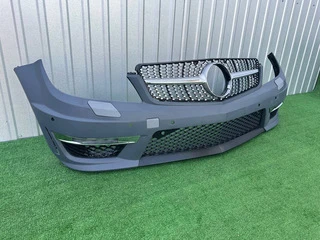 Передня решітка Diamond Silver для Mercedes C-class W204 2007-2015рр