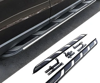 Бокові пороги OEM V2 (2 шт., Алюміній) для Ауди Q5 2017-2025 рр