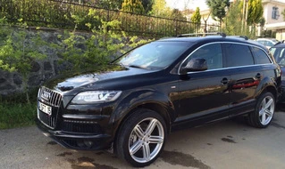 Поперечний багажник WingBar V2 (2шт, алюміній) Чорний колір для Ауди Q7 2005-2015 рр