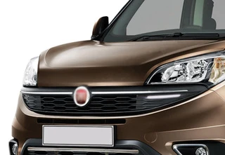 Накладки на решітку радіатора (2015-2025, 2 шт., нерж.) для Fiat Doblo II рр