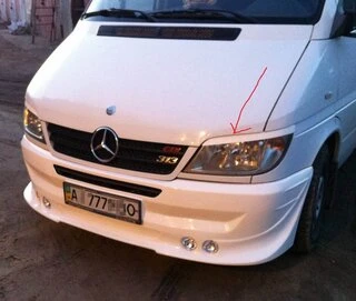 Війки (ABS, чорні) Чорний мат для Mercedes Sprinter W901/902/903/904/905 1995-2006 рр