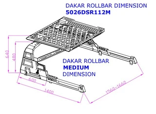 Роллбар з кошиком Dakar (без ролетів) для Toyota Hilux 2015- рр