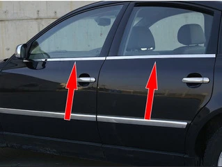 Зовнішня окантовка вікон (4 шт, нерж) Carmos - Турецька сталь для Volkswagen Passat B5 1997-2005 рр
