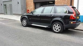 Бокові пороги Allmond Grey (2 шт., алюміній) для Volvo XC90 2002-2014 рр
