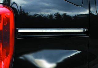 Молдинг під зсувні двері (2 шт, нерж.) Carmos - Турецька сталь для Fiat Fiorino/Qubo