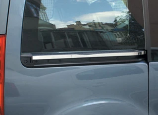 Молдинги на зсувні двері (2 шт., нерж.) OmsaLine - Італійська нержавійка для Citroen Berlingo 2008-2018 рр