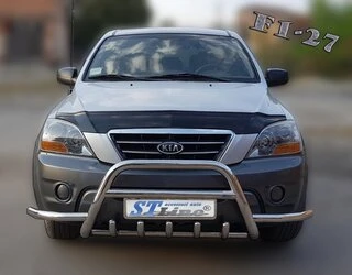 Кенгурятник з вусами WT003 (нерж.) для Kia Sorento I BL 2002-2009 рр