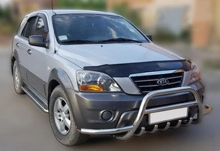 Кенгурятник з вусами WT003 (нерж.) для Kia Sorento I BL 2002-2009 рр