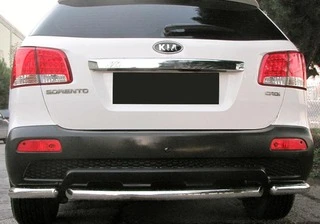 Задні кути з центральної AK007-3 (2 шт., нерж.) для Kia Sorento II XM 2009-2014 рр
