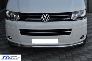 Нижня одинарна губа (нерж) 60 мм для Volkswagen T5 2010-2015 рр